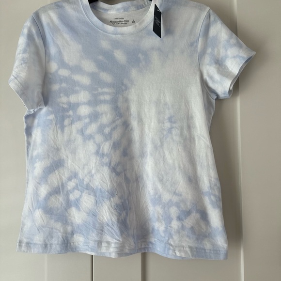 Soft Abercrombie & Fitch Collection Blue & white Tie Die T-shirt Size S - Picture 6 of 7